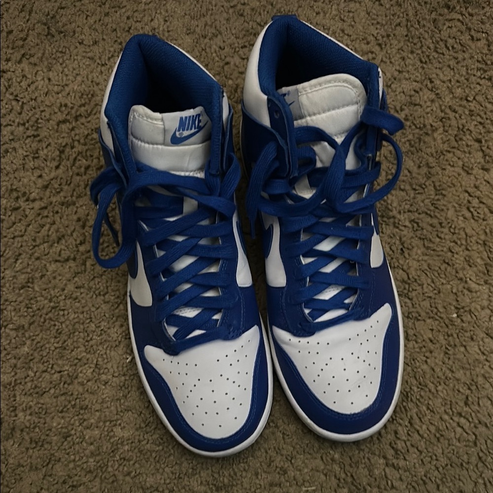 Nike Royal Blue and White High-Tops